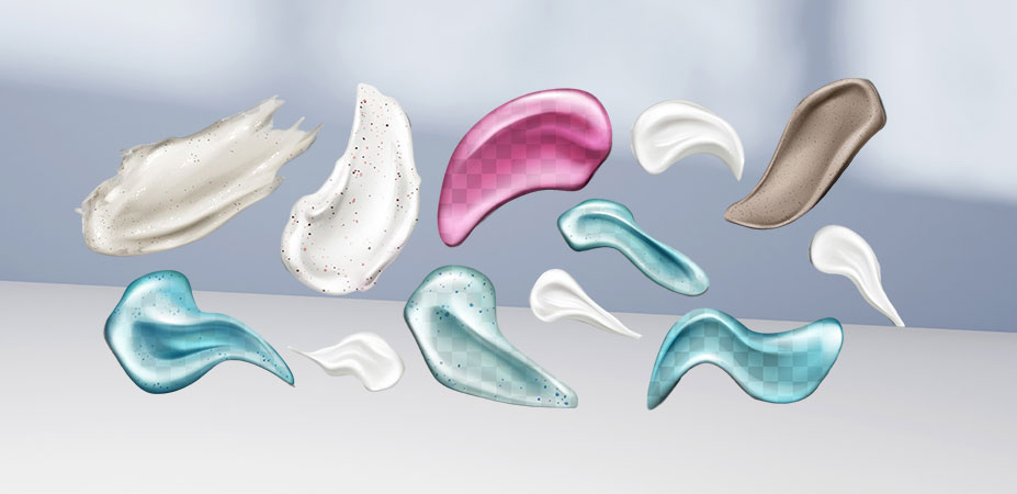 Paste-like raw materials and gels